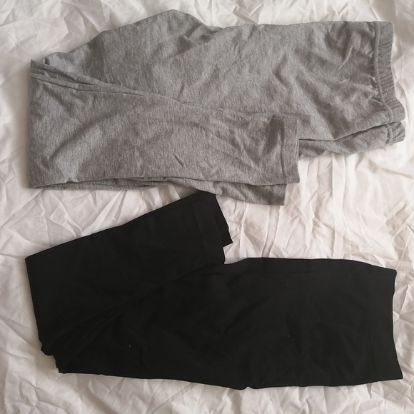 New 2 pairs leggings grey/black - Picture 1 of 7